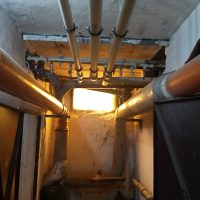 Ipari vagy társasházi strangcsere előkészítése pincei környezetben